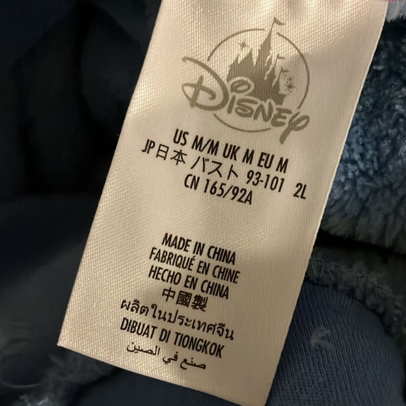 Disney Stitch Velour Pullover Hoodie Soft Pocket World Disneyland Lilo & Stich - Picture 9 of 15